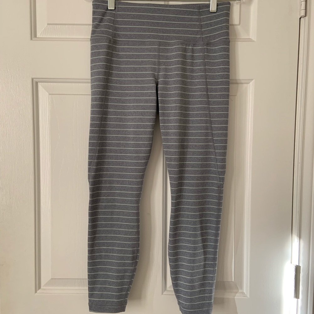 Athleta Striped Salutation 7/8 Tights